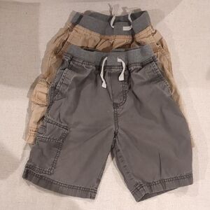 Kids Cargo Shorts - Gray and Beige